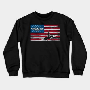 Mens US Military Submarine Veteran American Submariner - Gift for Veterans Day 4th of July or Patriotic Memorial Day Crewneck Sweatshirt